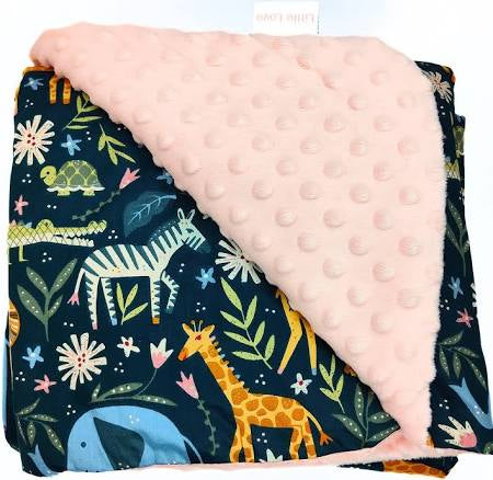 Little Love Blanket Wild Safari Pink (3 point)