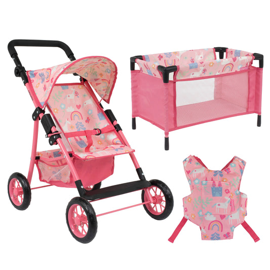 Cosatto Little Woo Dolls Pram Travel Set-Unicorn