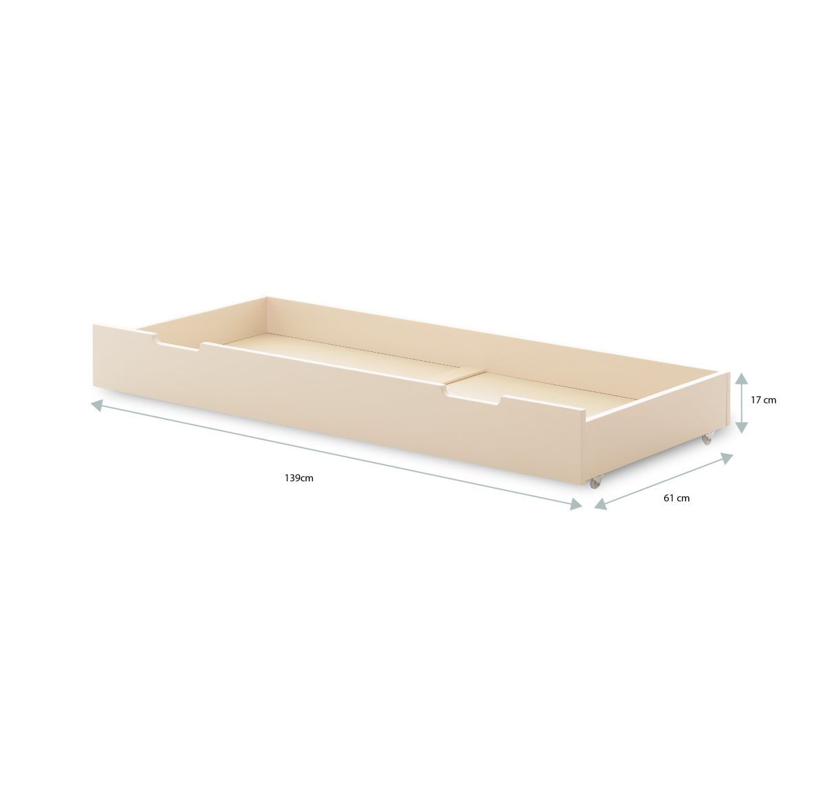 OBABY Evie Underdrawer 140x70cm -Cashmere