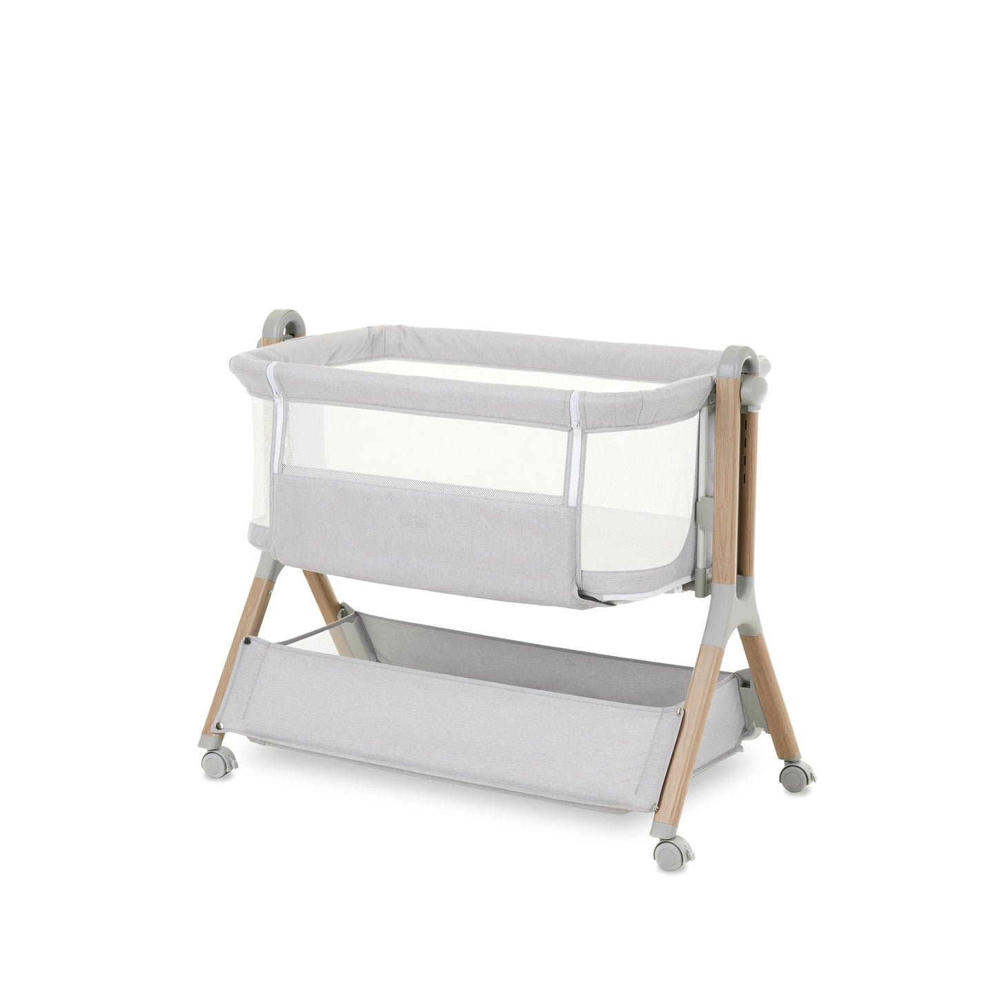 OBaby Cloud Bedside Crib-Grey