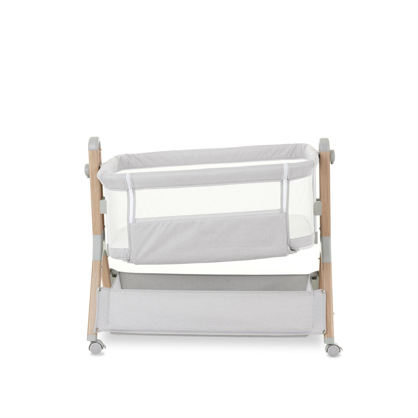 OBaby Cloud Bedside Crib-Grey