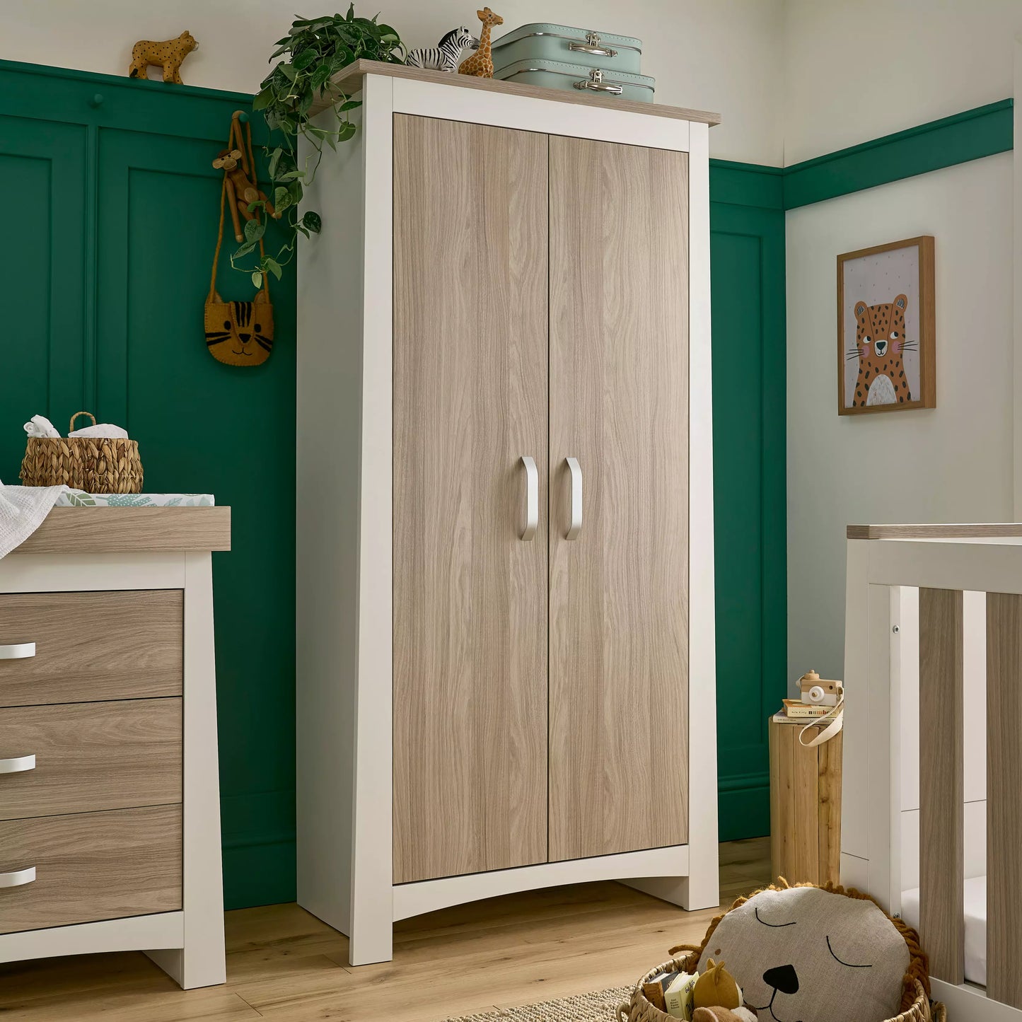 CuddleCo Ada Wardrobe-White & Ash *Ex-Display*