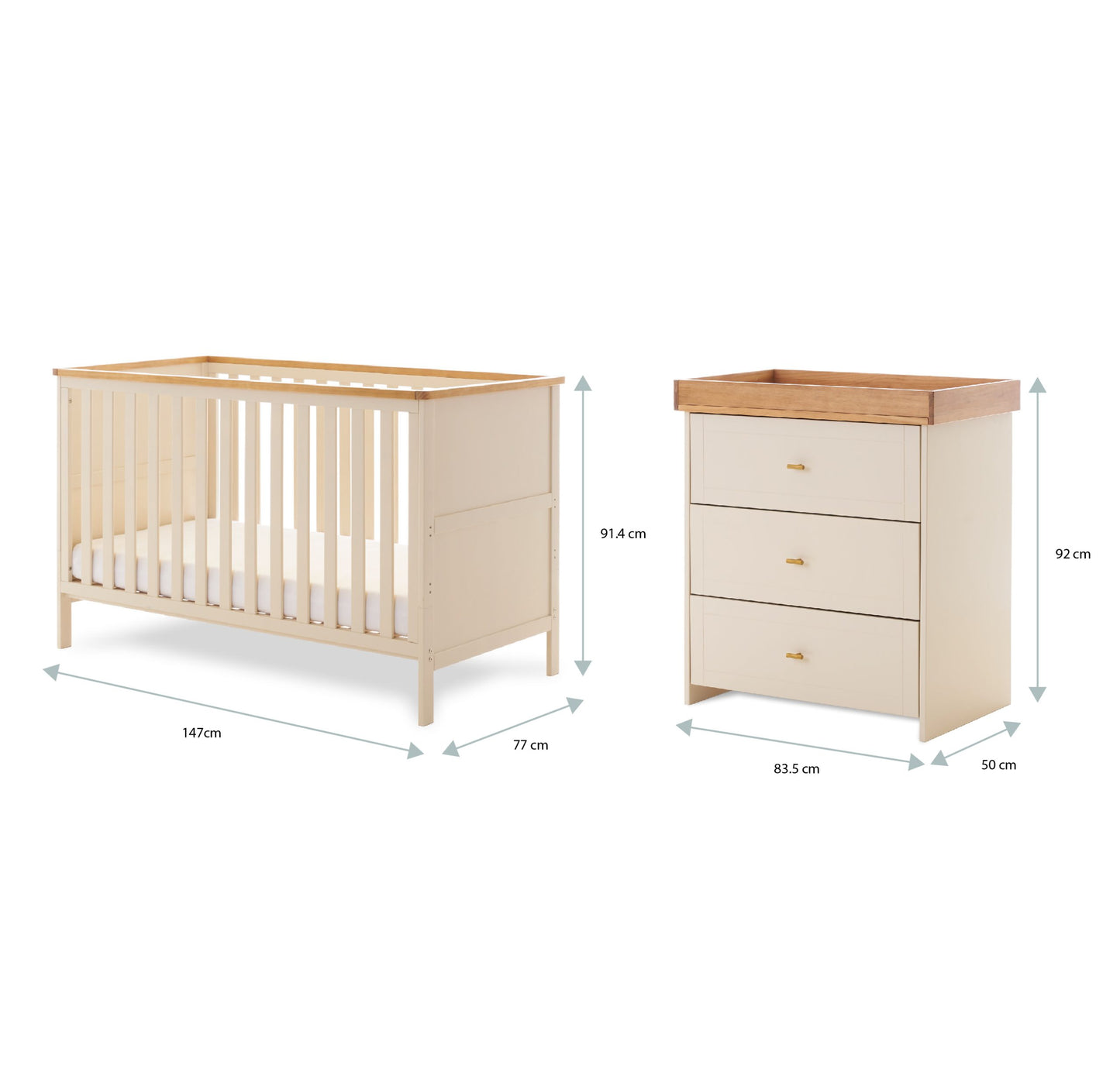 OBABY Evie 2 Piece Room Set-Cashmere