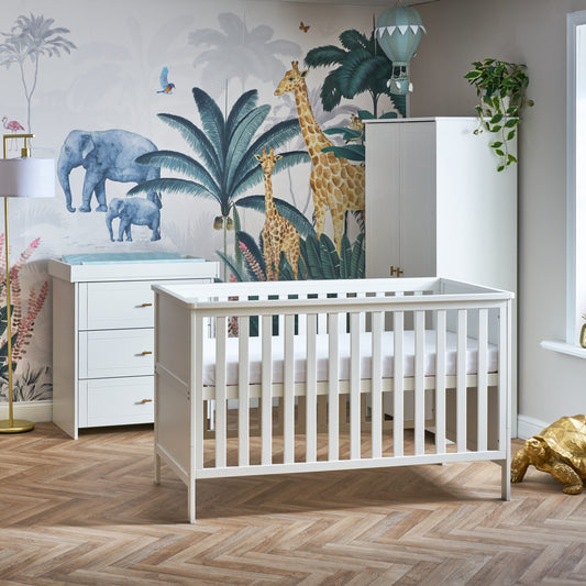 OBABY Evie 3 Piece Room Set-White