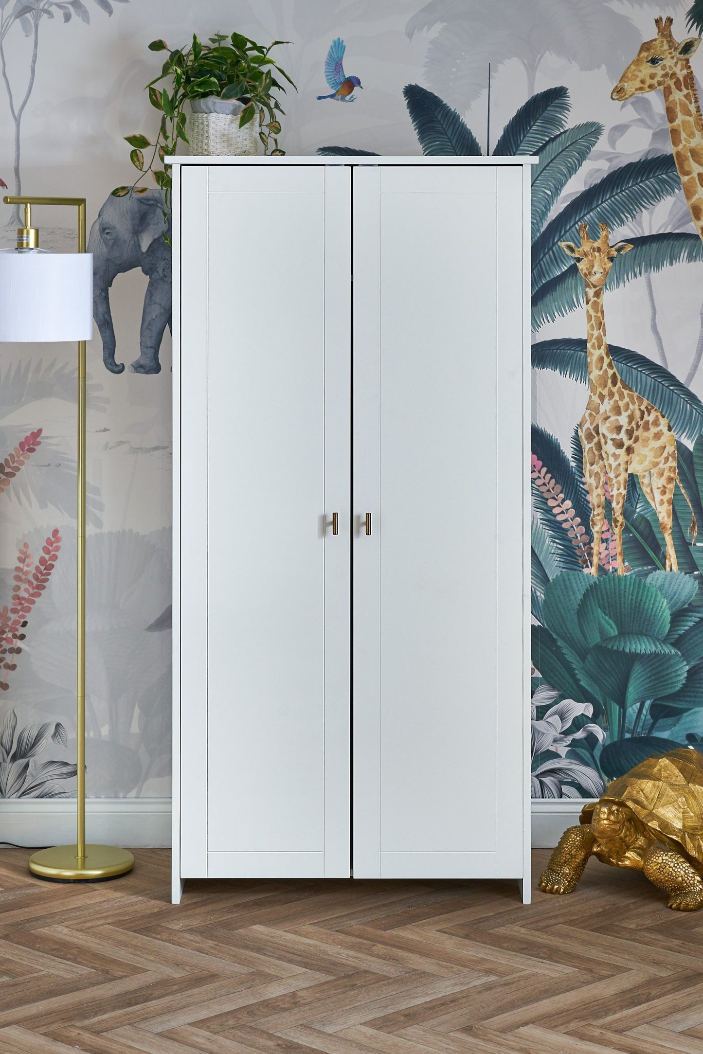 OBABY Evie Double Wardrobe-White