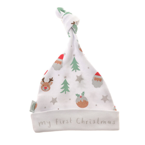 Ziggle My First White Christmas Cotton Hat