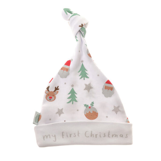 Ziggle My First White Christmas Cotton Hat