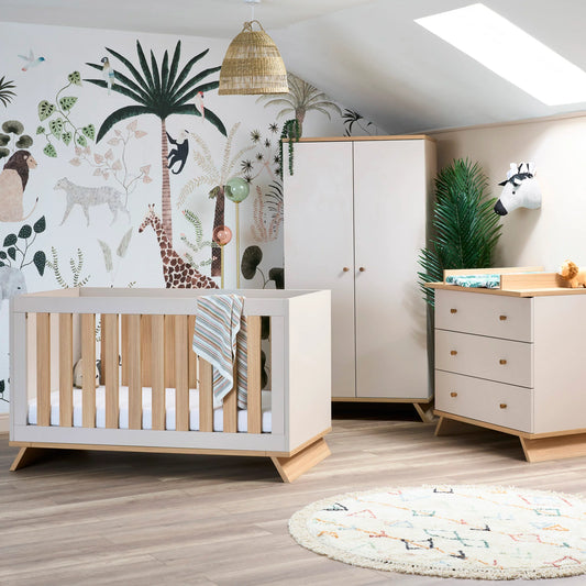 OBaby Thea 3 Piece Nursery Set-Latte