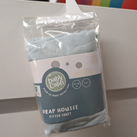 Baby Calin Fitted Sheet 40x80cm-Blue