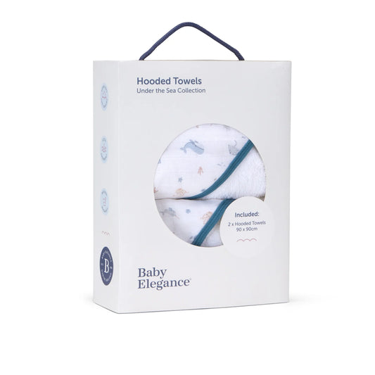 Baby Elegance Hooded Towel-Under The Sea (2 Pack)