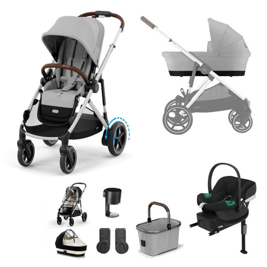 CYBEX Gazelle 10 Piece Comfort Bundle with Aton B2-Stone Grey