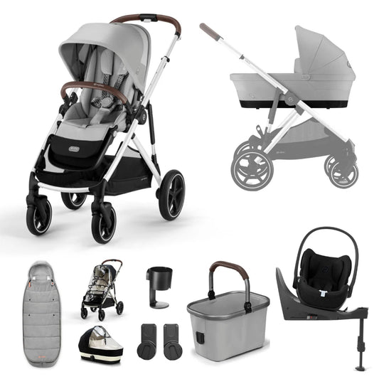 CYBEX Gazelle 10 Piece Luxury Bundle with Cloud T and Base T-Stone Grey