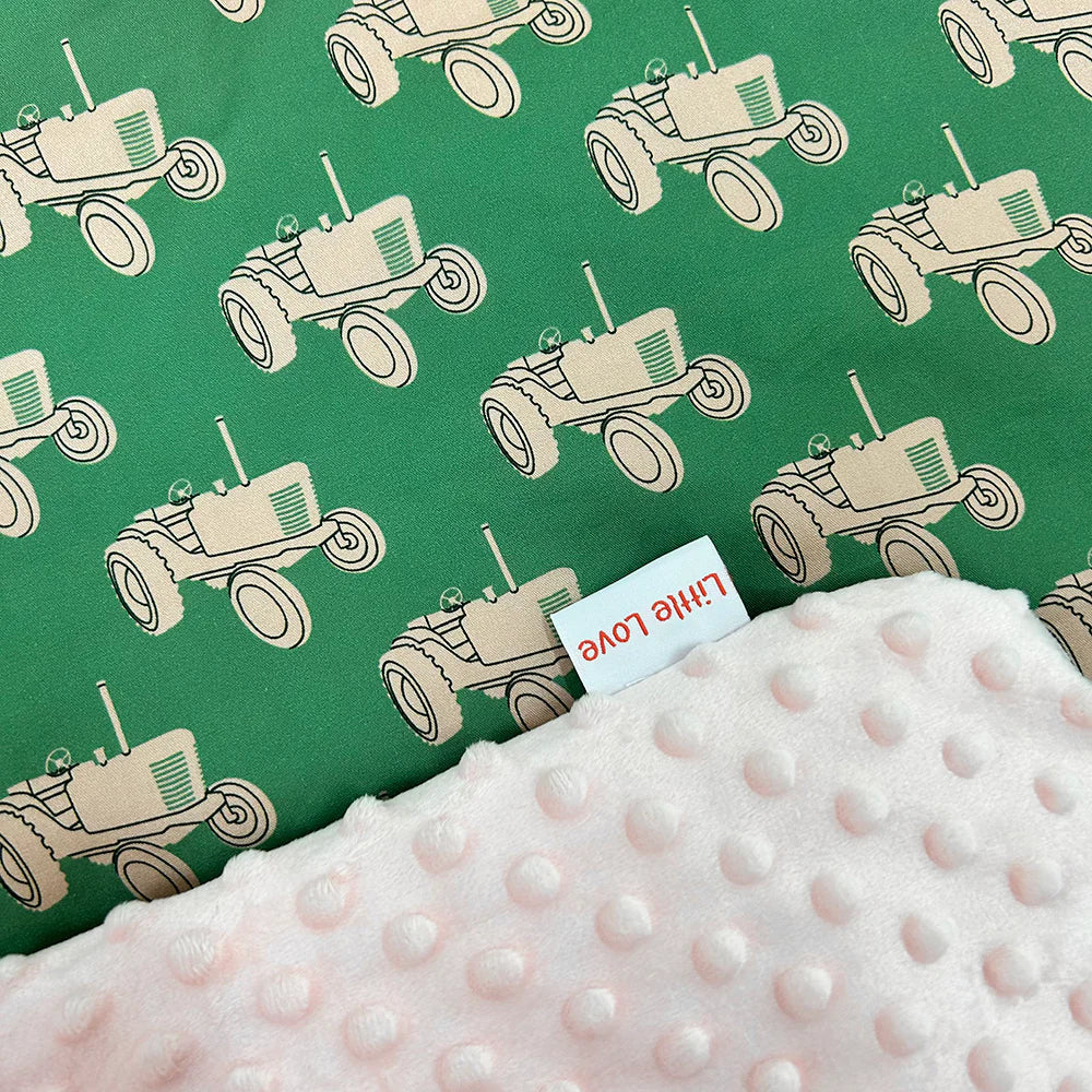 Little Love Blankets-Pink Tractor (5 point)