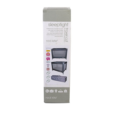 Red Kite Sleeptight Travel Cot-Grey
