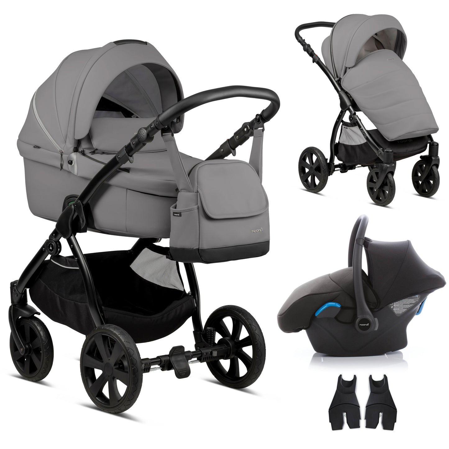 Noordi Fjordi Leather 3in1 Travel System-Sleet