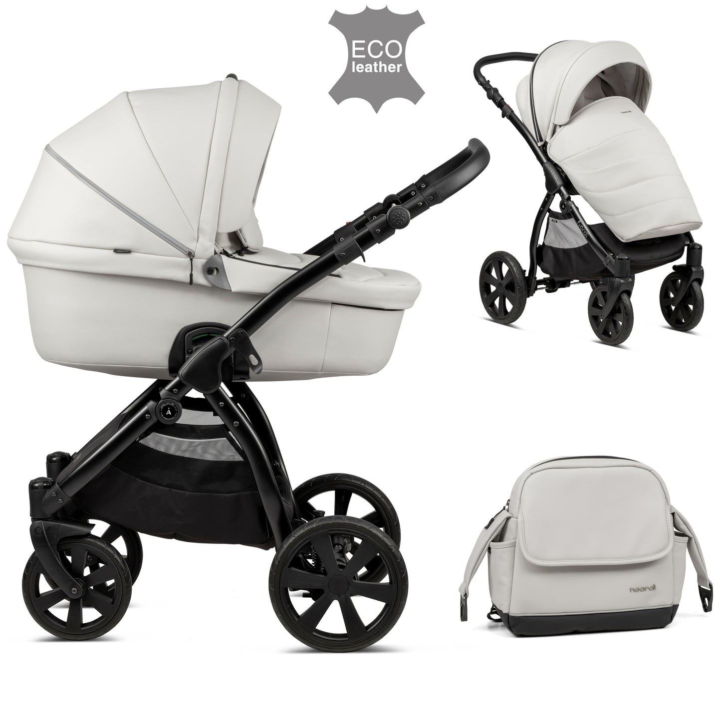 Noordi Fjordi Leather 2in1 Travel System-Cloud