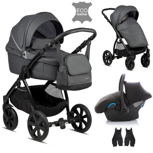 Noordi Fjordi Leather 3in1 Travel System-Shadow Grey