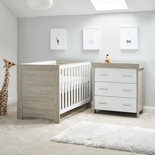 OBABY Nika 2 Piece Room Set-Grey Wash with White