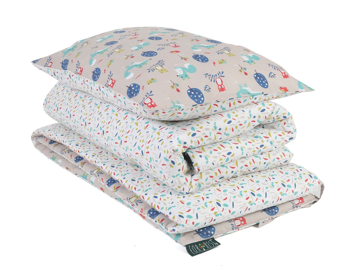 Forrest 3 Piece Reversible Cot Bed Set - Woody