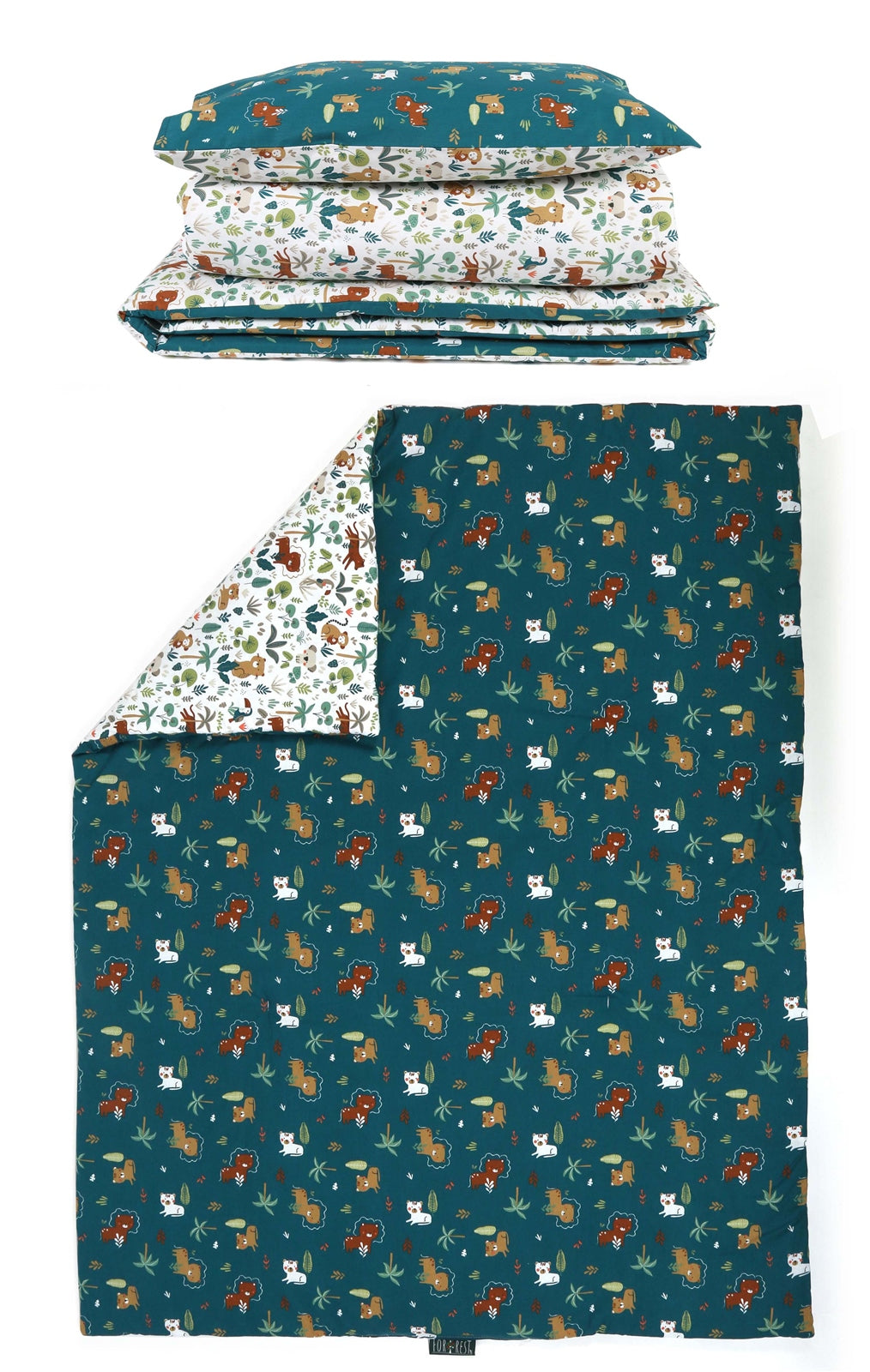 Forrest 3 Piece Reversible Cot Bed Set - Jungle