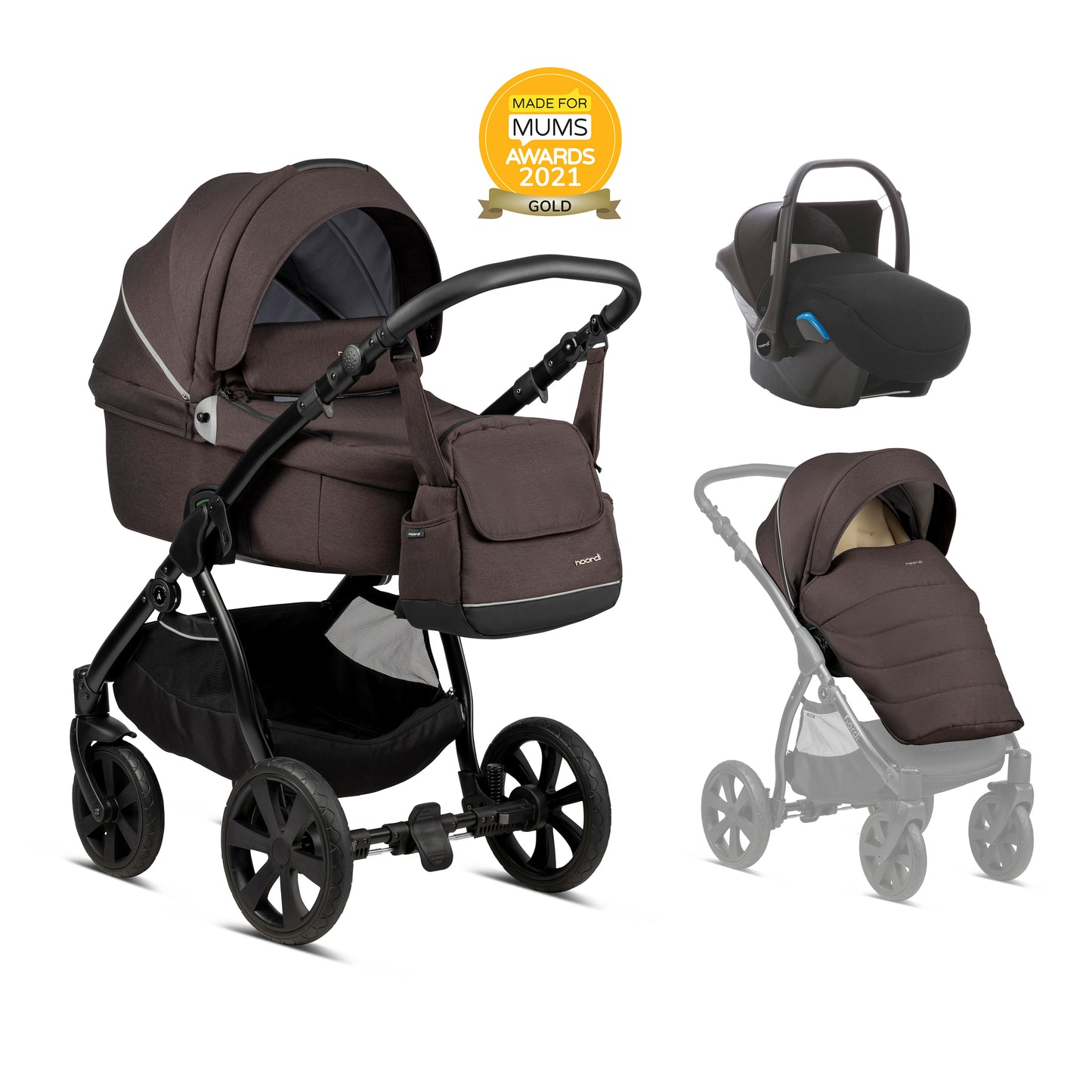 Noordi Fjordi 3in1 Travel System-Chocolate