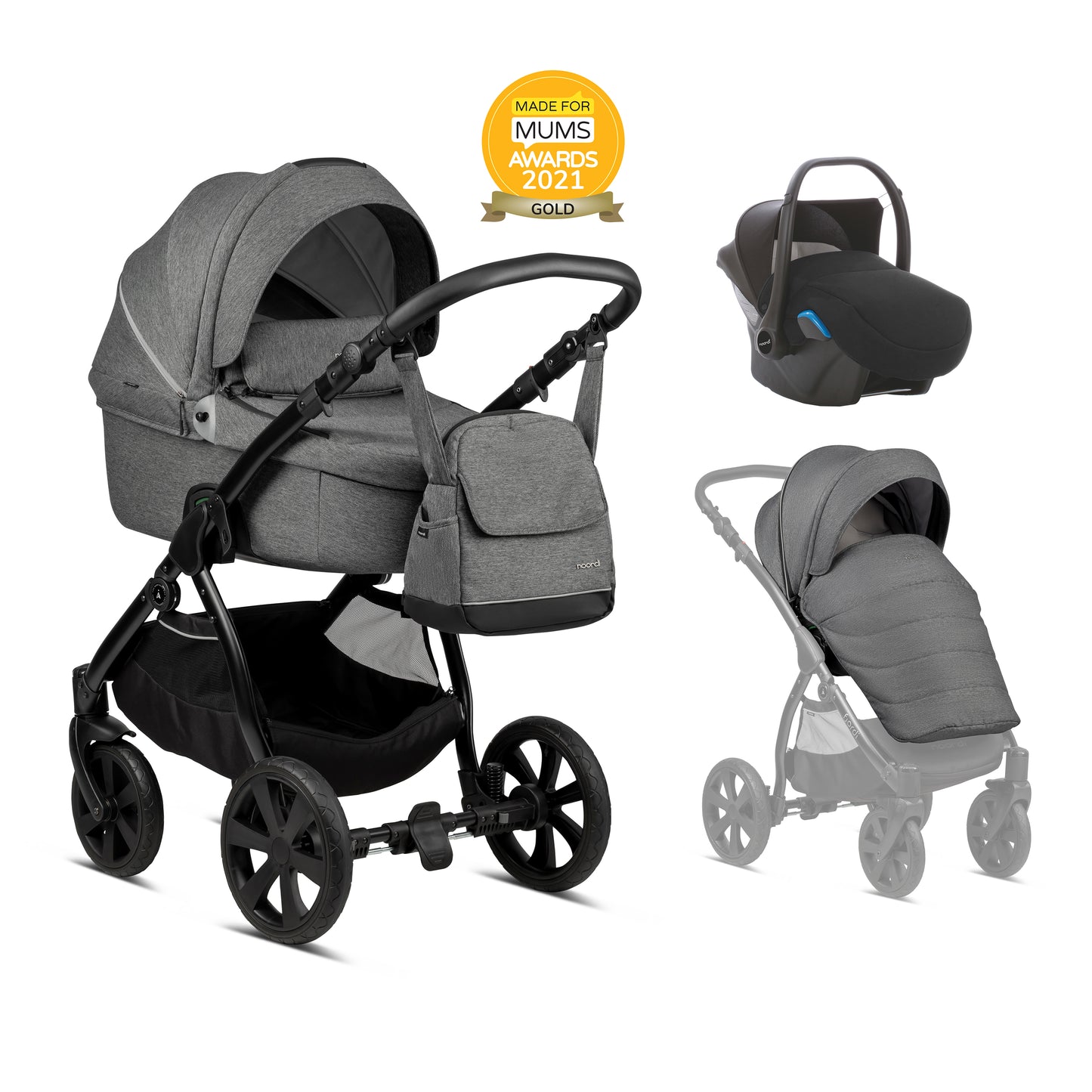 Noordi Fjordi 3in1 Travel System-Dark Grey