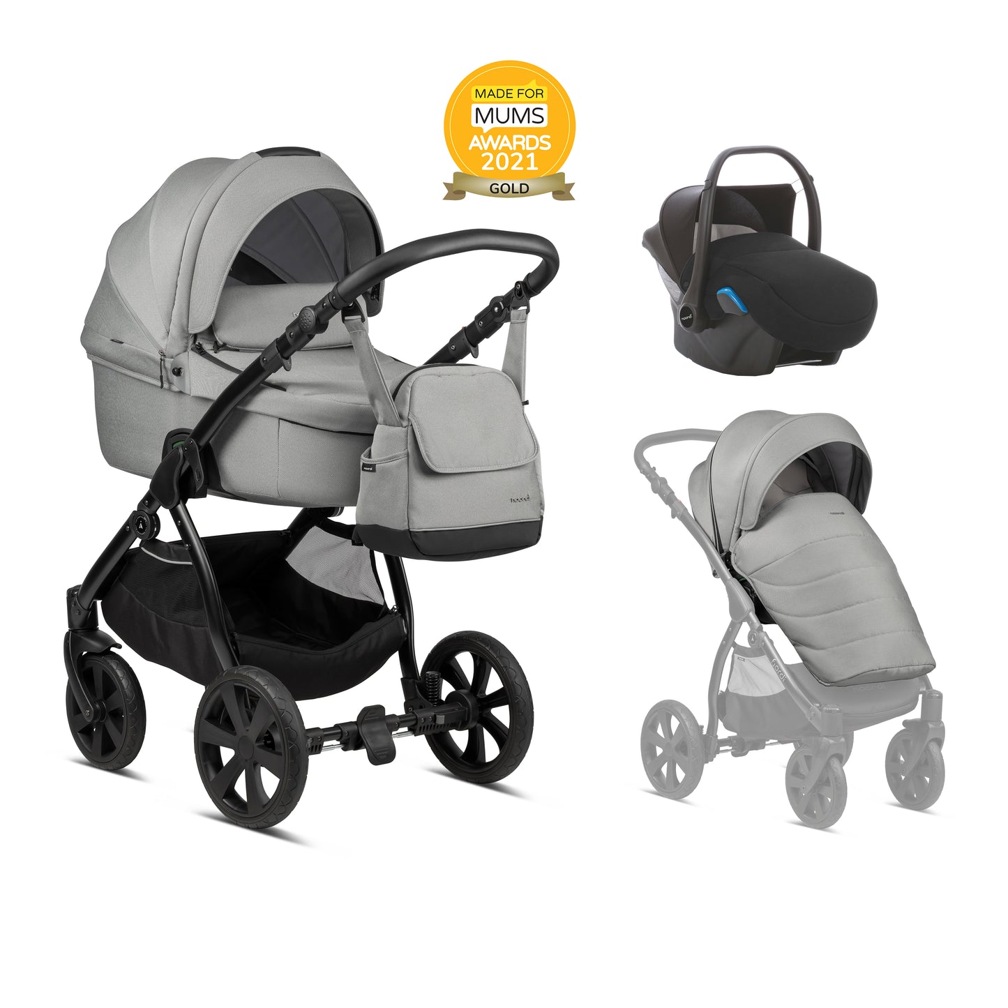 Noordi Fjordi 3in1 Travel System-Grey