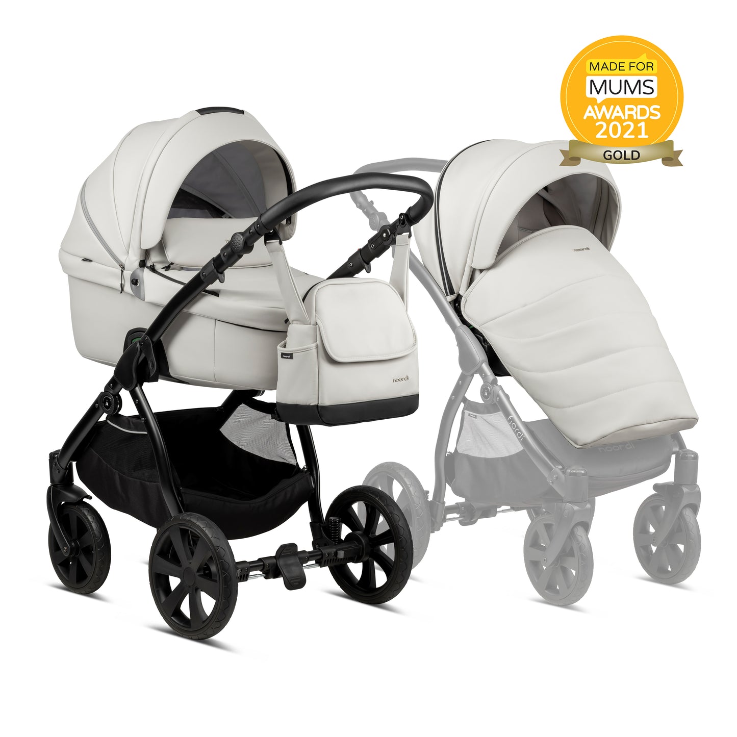 Noordi Fjordi Leather 3in1 Travel System-Cloud