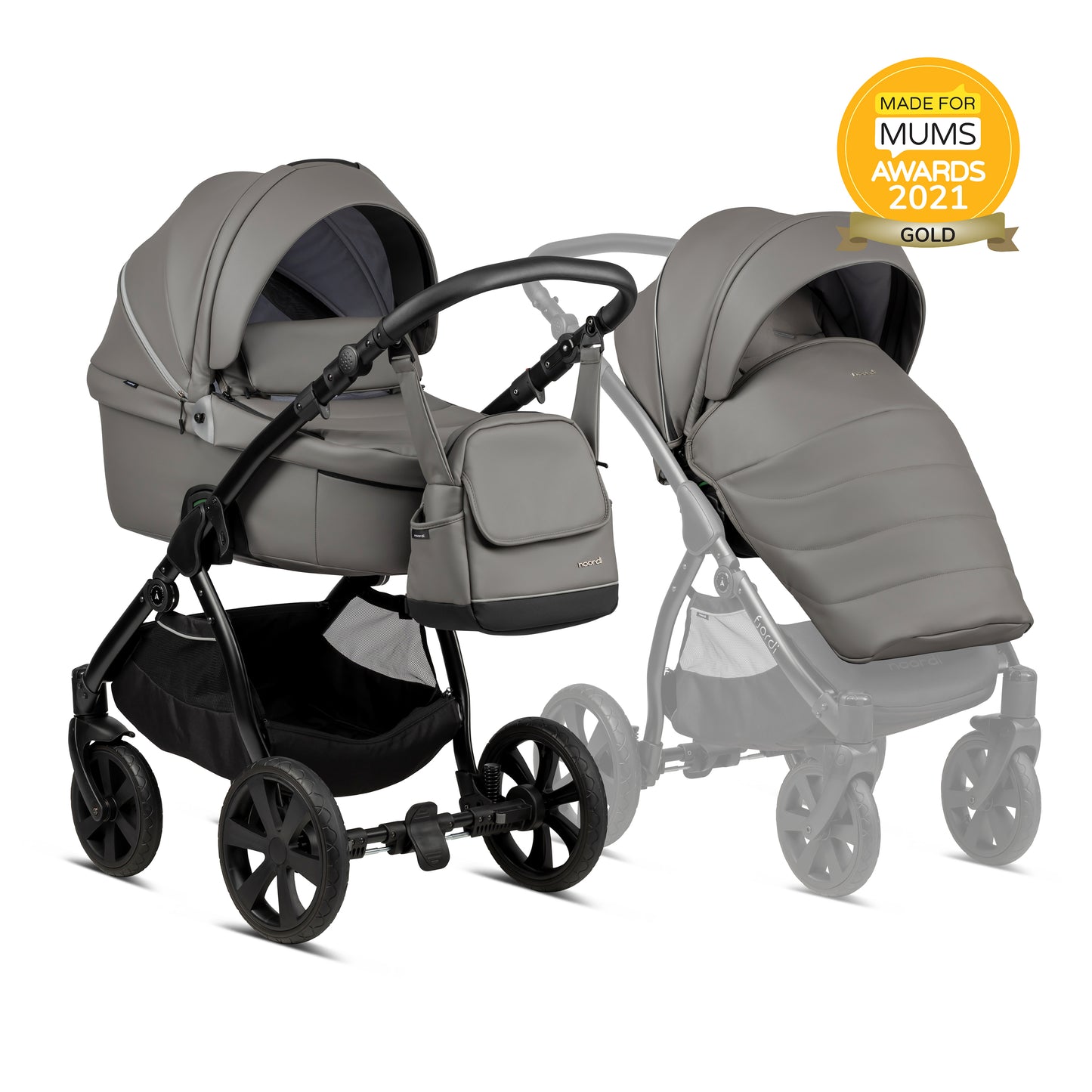 Noordi Fjordi Leather 2in1 Travel System-Graphite