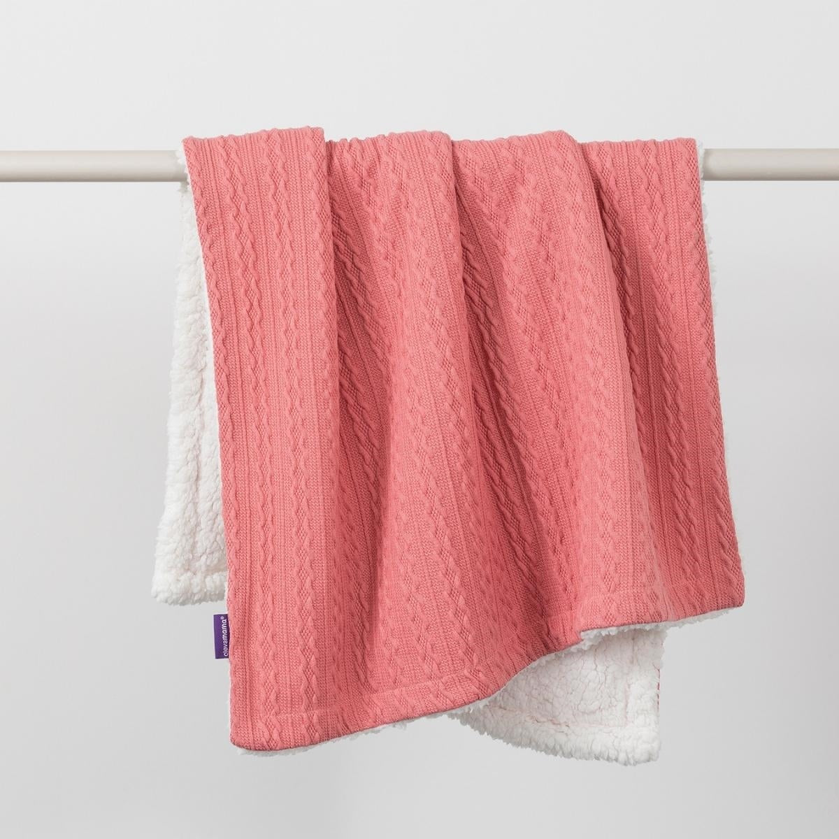 Clevamama Luxe Sherpa Baby Blanket-Pink