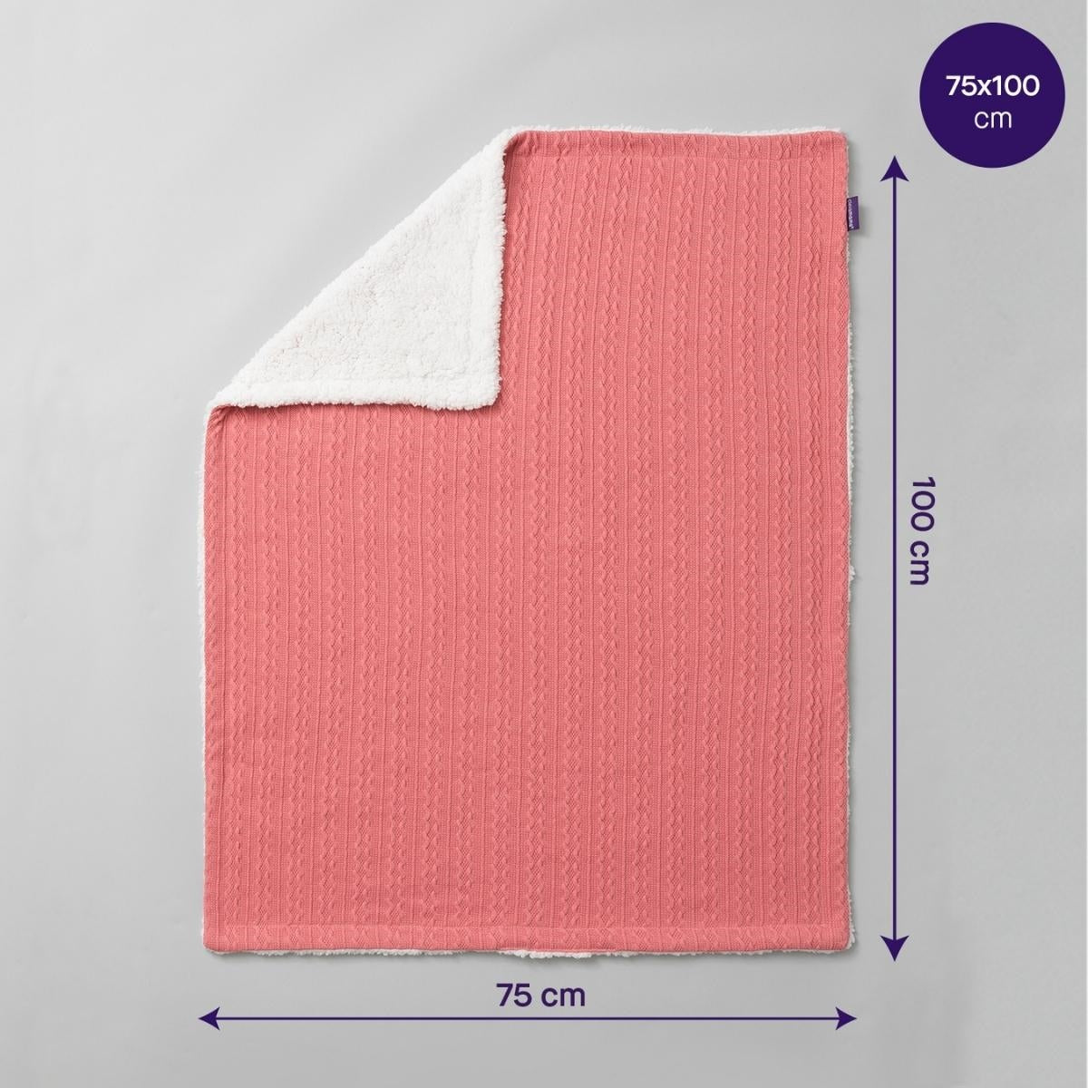 Clevamama Luxe Sherpa Baby Blanket-Pink