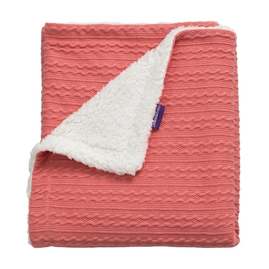 Clevamama Luxe Sherpa Baby Blanket-Pink