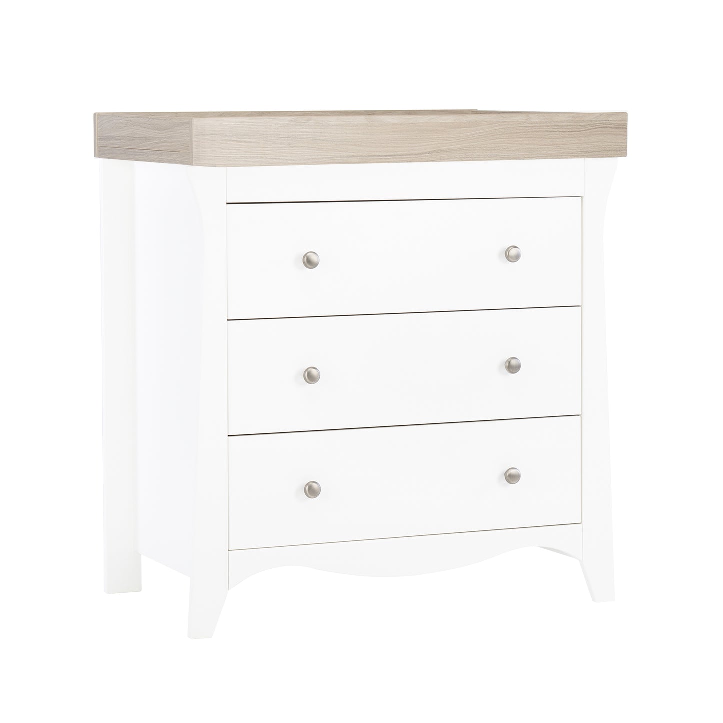 Clara 3 Piece Nursery Room Set White-Driftwood Ash