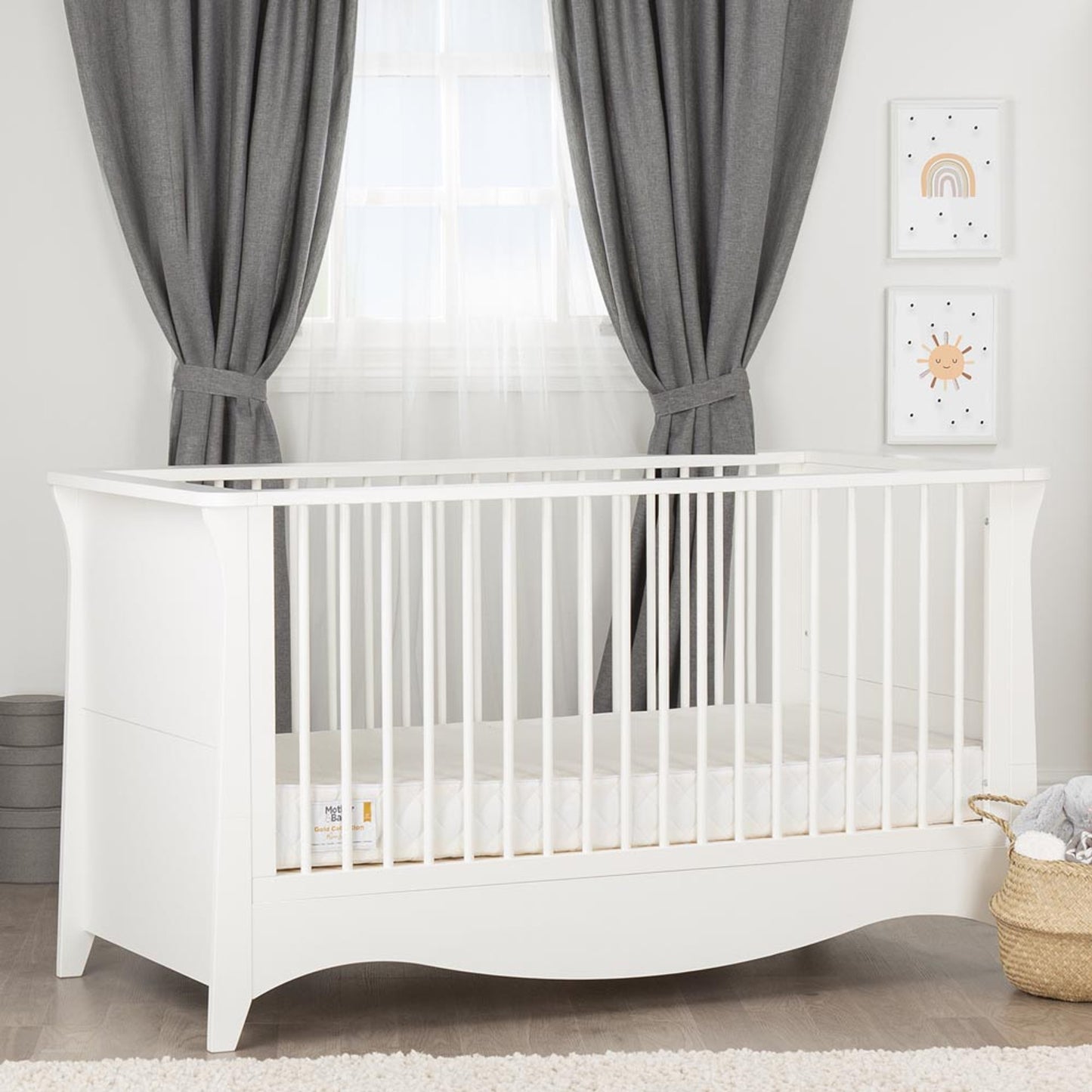 Clara 3 Piece Nursery Room Set-White