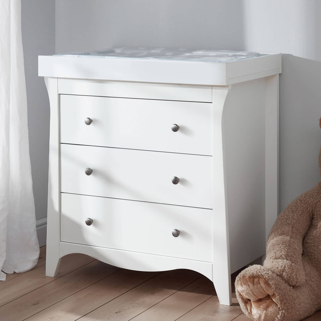 Clara 3 Piece Nursery Room Set-White