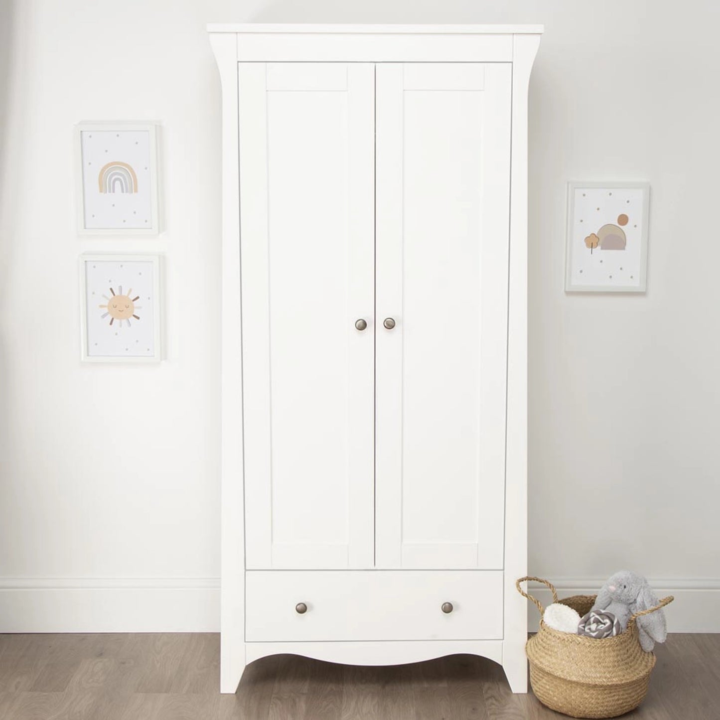 Clara 3 Piece Nursery Room Set-White