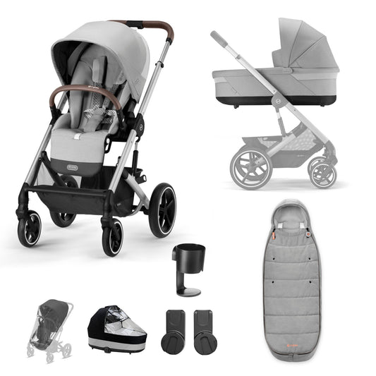 Cybex Balios S Lux 8 Piece Essential Bundle-Lava Grey