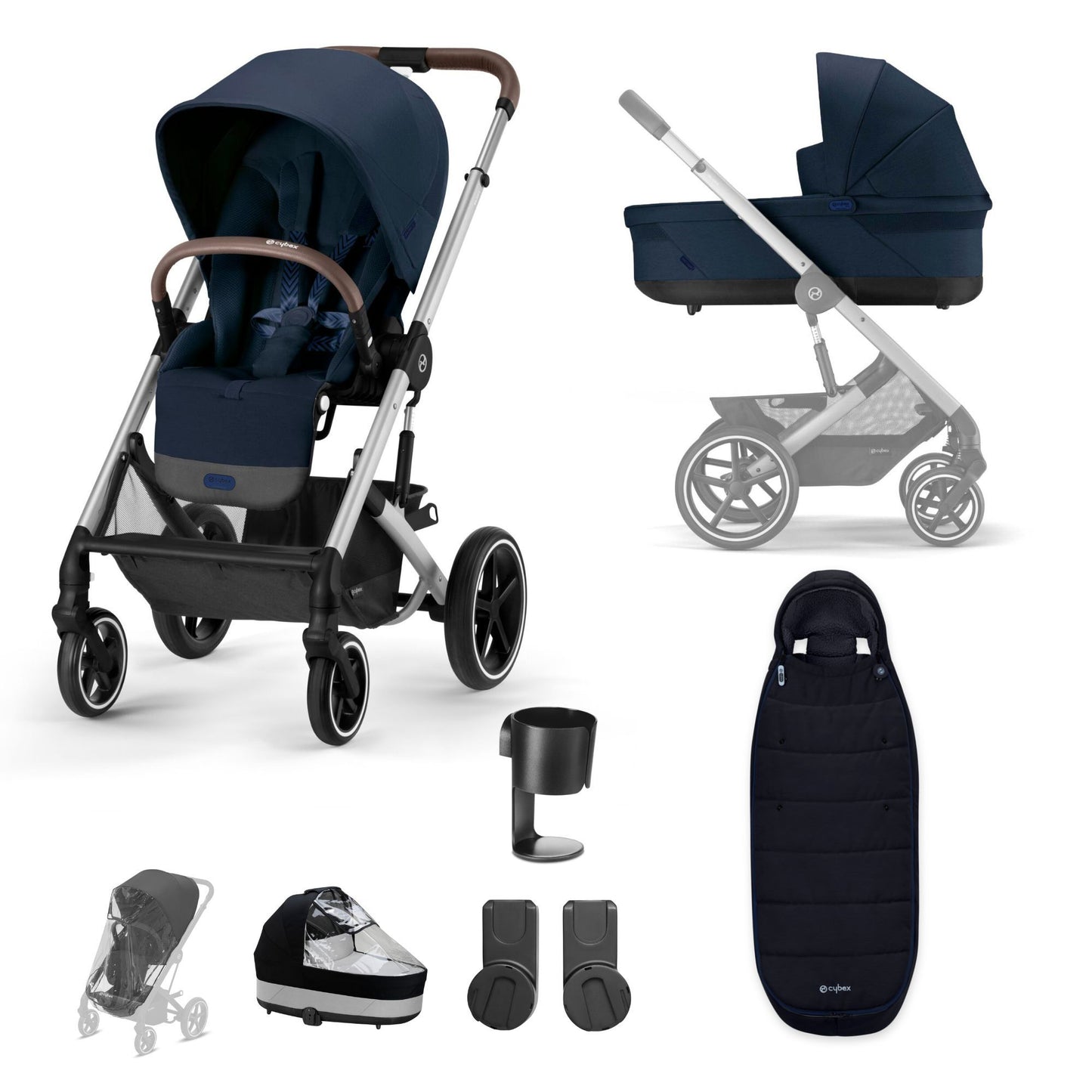 Cybex Balios S Lux 8 Piece Essential Bundle-Ocean Blue
