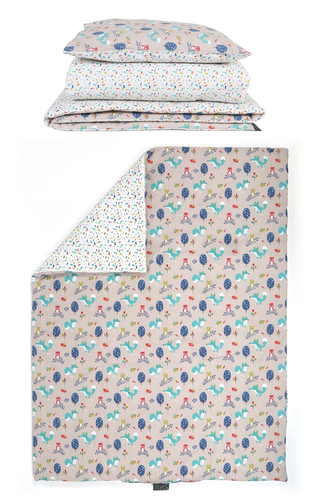 Forrest 3 Piece Reversible Cot Bed Set - Woody