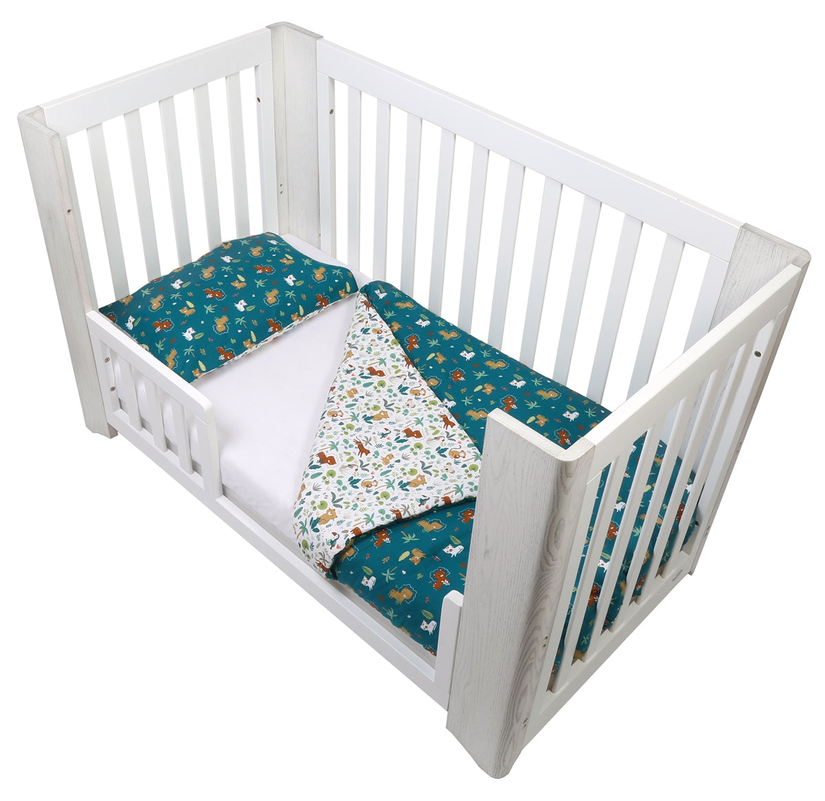 Forrest 3 Piece Reversible Cot Bed Set - Jungle