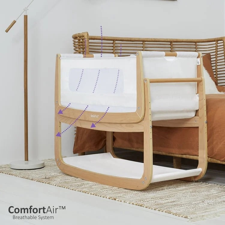 SnuzPod4 Bedside Crib - Natural