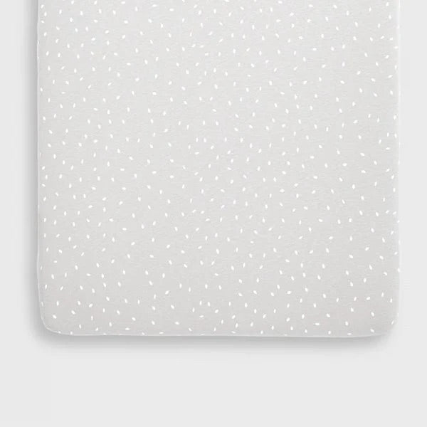The Little Green Sheep | Organic Crib Fitted Sheet- Printed Dove