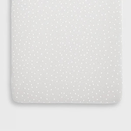 The Little Green Sheep | Organic Crib Fitted Sheet- Printed Dove