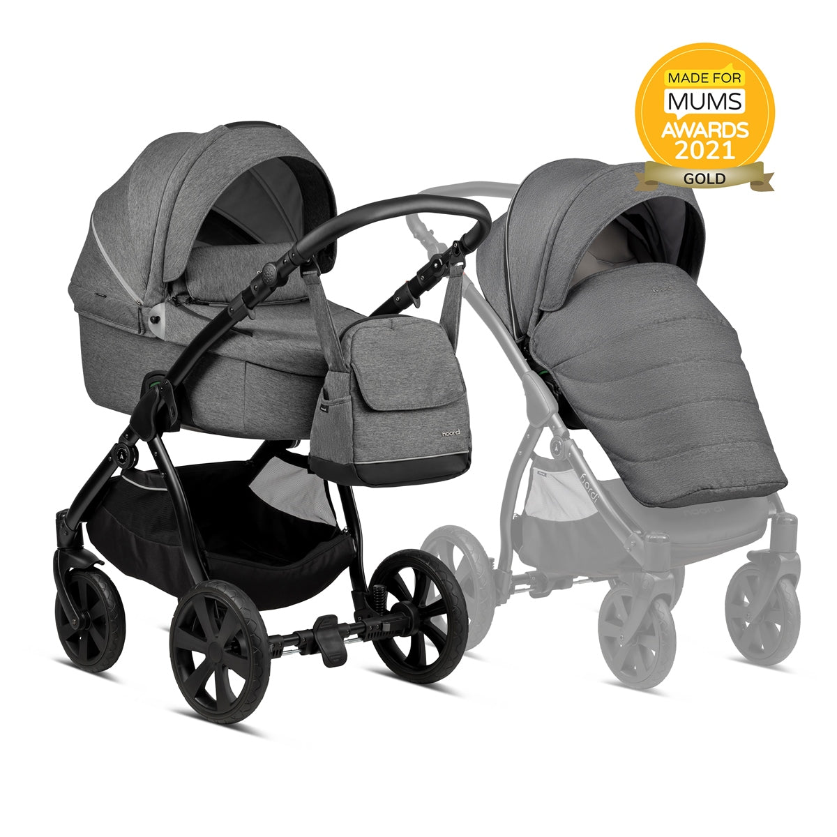 Noordi Fjordi 2in1 Travel System-Dark Grey