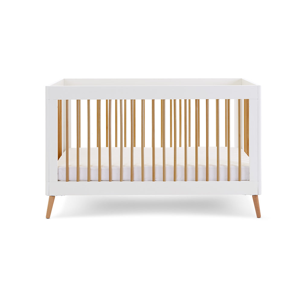 OBABY Maya Cotbed-White with Natural