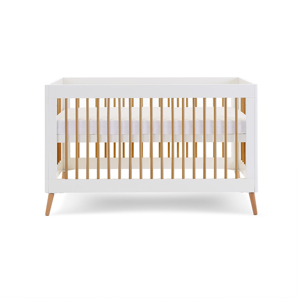 OBABY Maya Cotbed-White with Natural