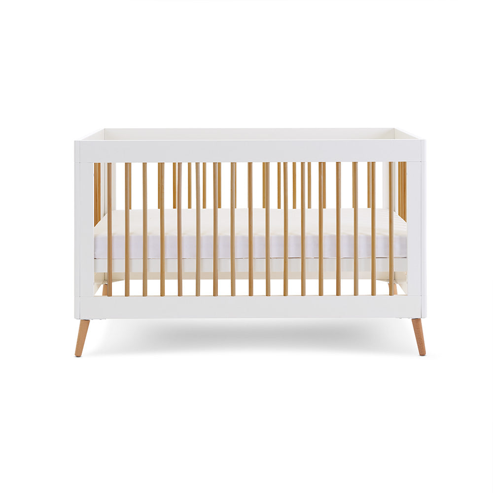 OBABY Maya Cotbed-White with Natural