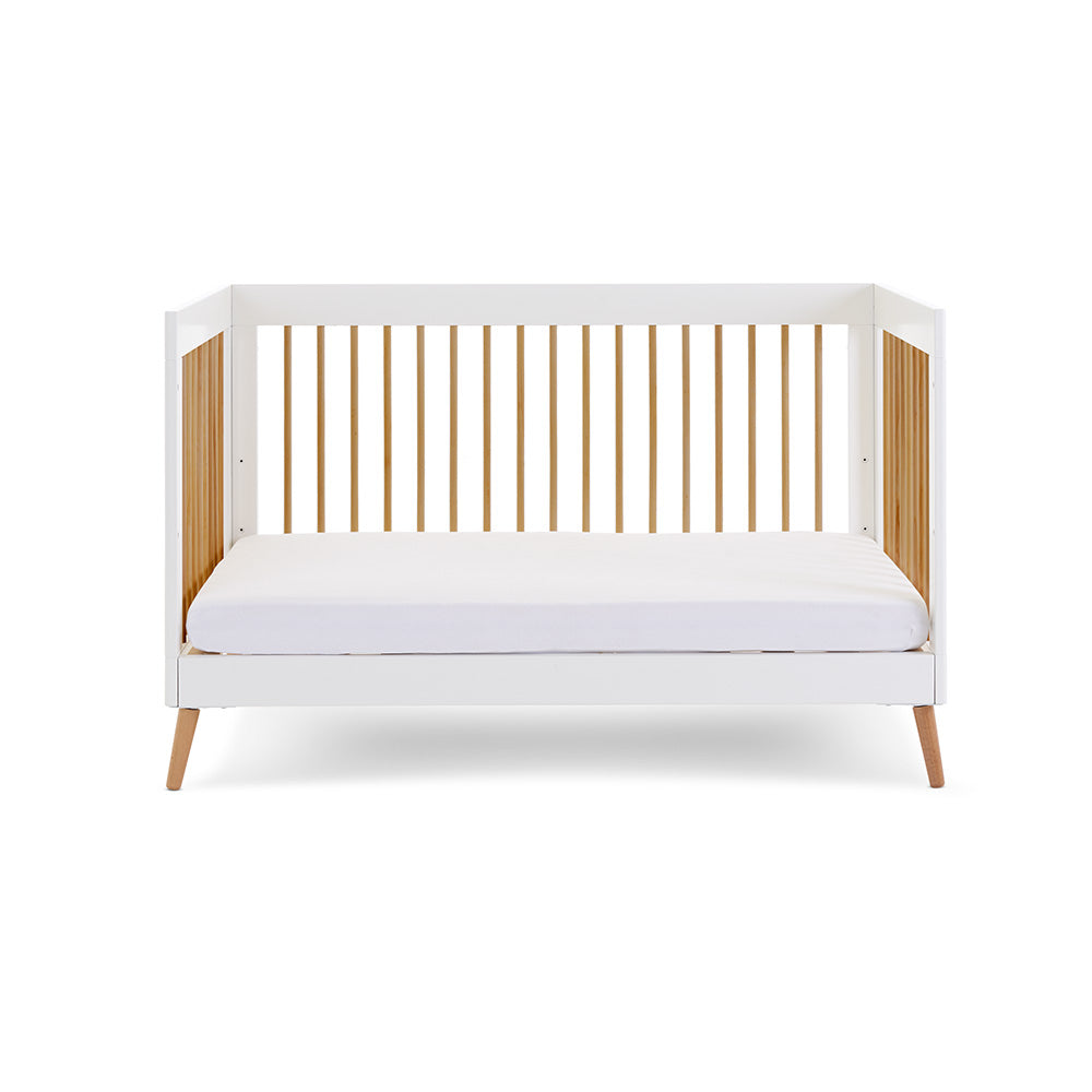 OBABY Maya Cotbed-White with Natural