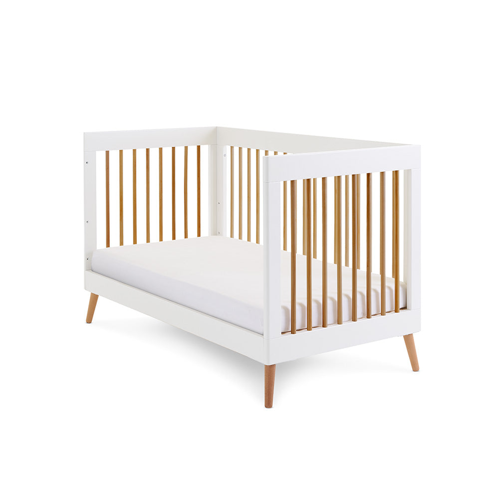 OBABY Maya Cotbed-White with Natural
