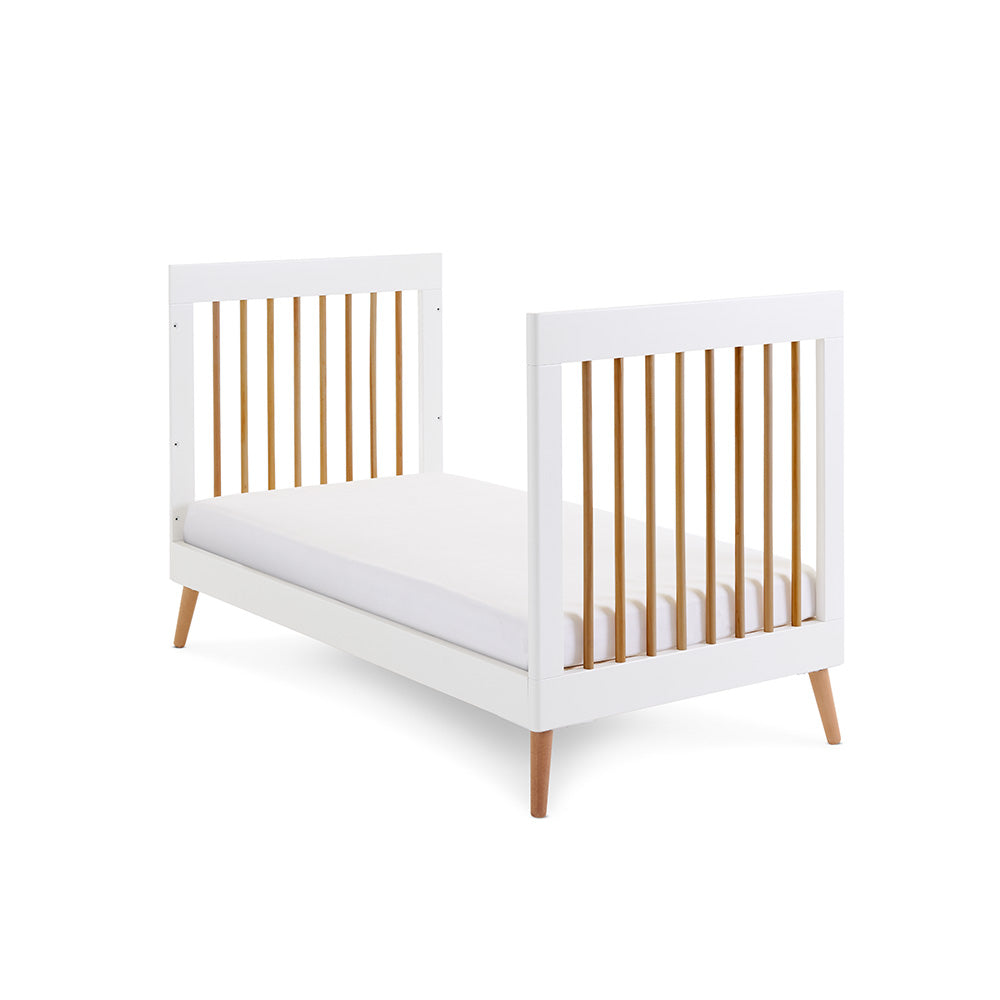 OBABY Maya Cotbed-White with Natural
